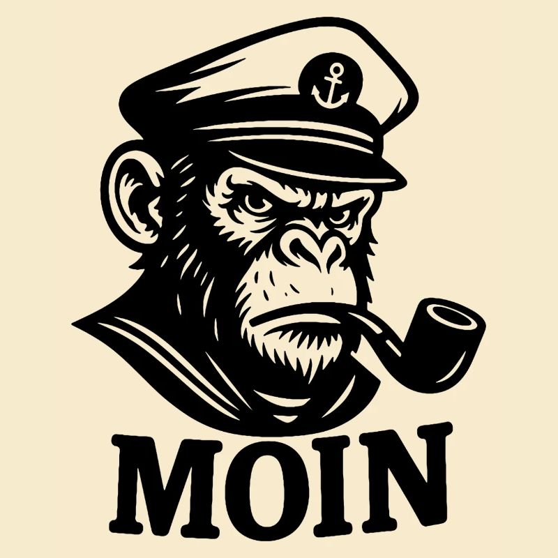 Capitaine Singe avec sifflet MOIN Design