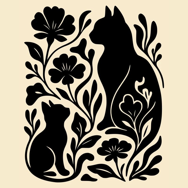 Abstraktes Spiel Katzen