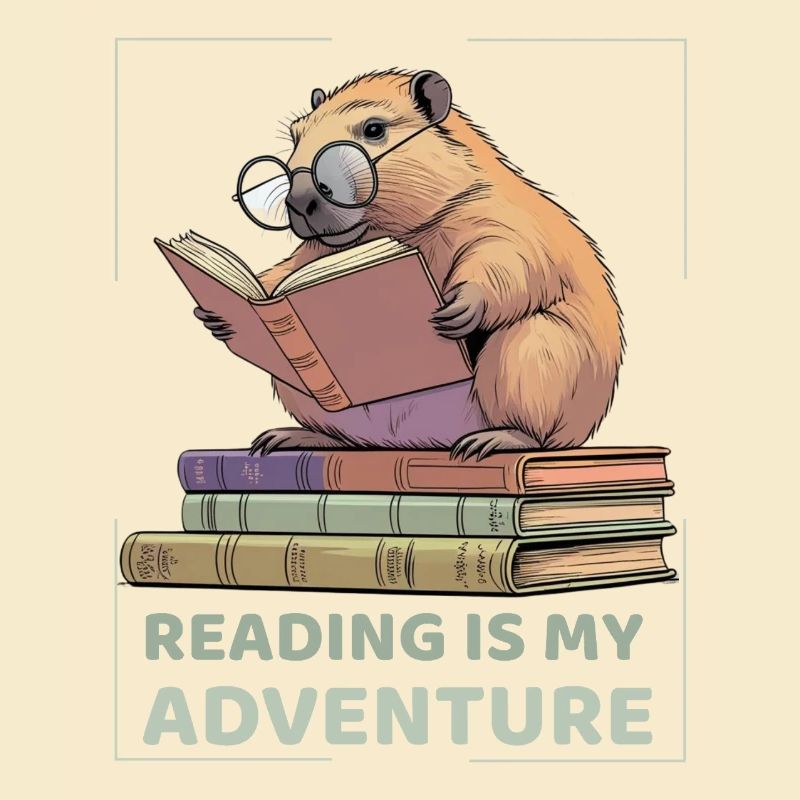 Capybara beim Lesen -Reading adventure