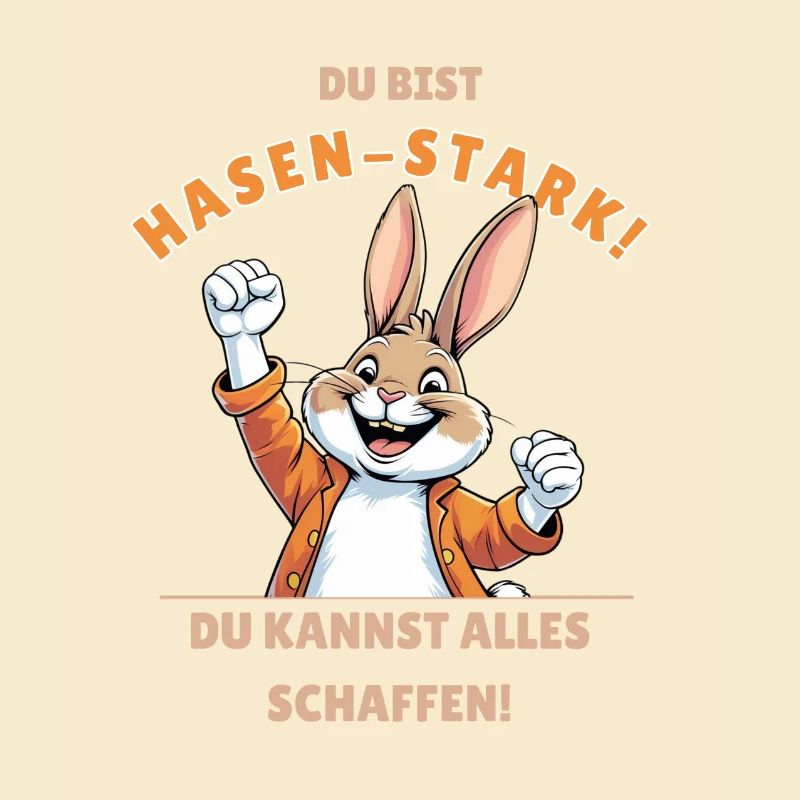 Hasen-Stark Kraftspruch Design