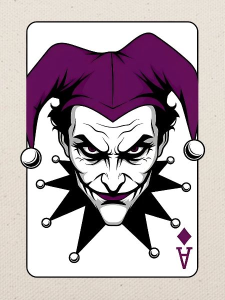 Harlekin Joker Clown Illustration