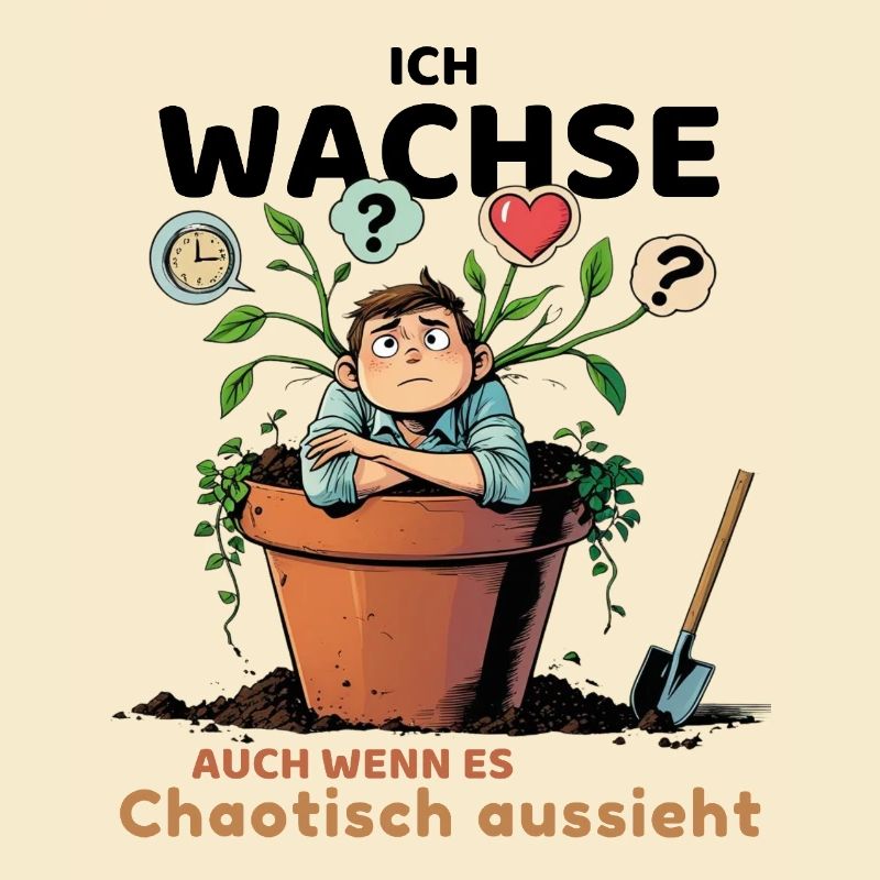 Plante réfléchie avec des bulles de pensée