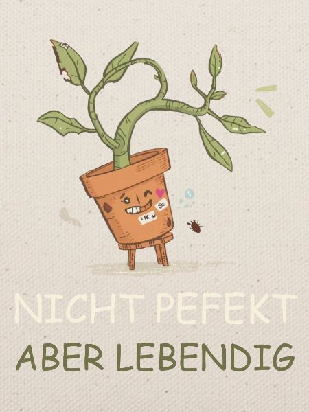 Lebendige Topfpflanze mit Witz