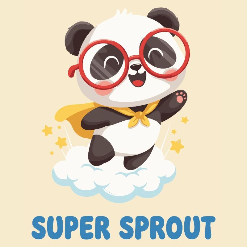 Süßer Super Sprout Panda mit Kappe