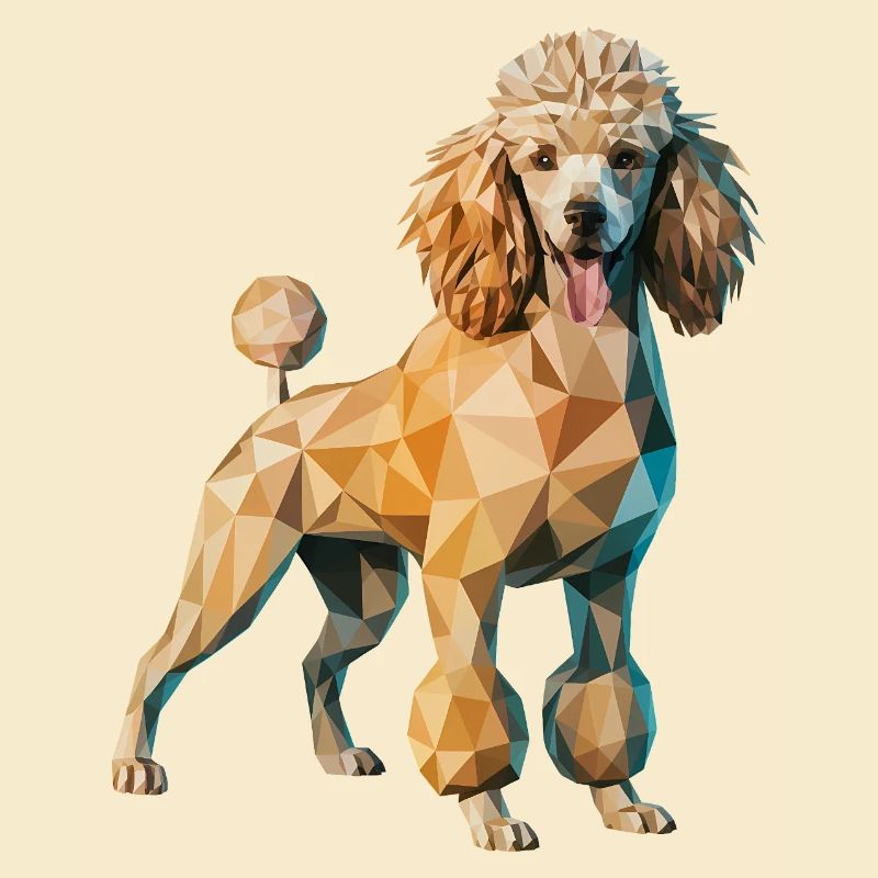 Poodle - Cool Low Poly Logo