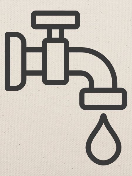 Wasserhahn mit Tröpfchensymbol