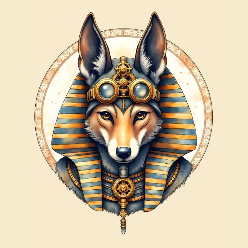 Egyptian Husky Steampunk Style