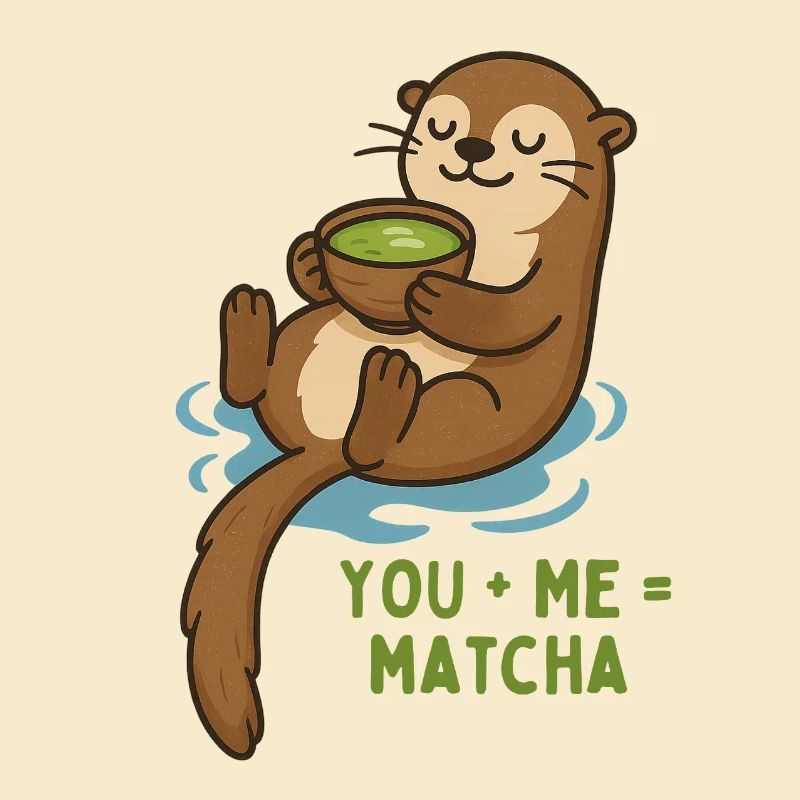 Otter mit Matcha Kuschelzeit