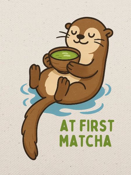 Otter mit Matcha Genuss