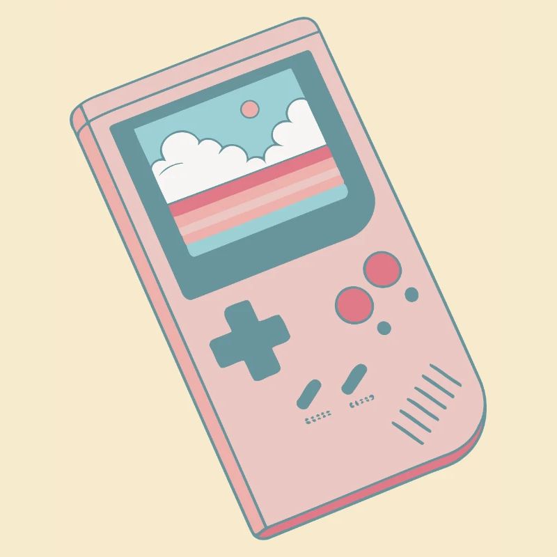 Console rétro pastel