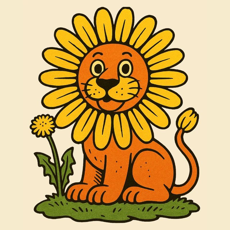 Sonnenblumenmähnenlöwe