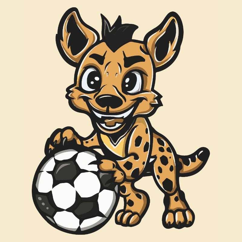 Hyäne mit Fußballball