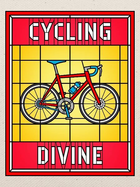 Cycling Divine Buntglas