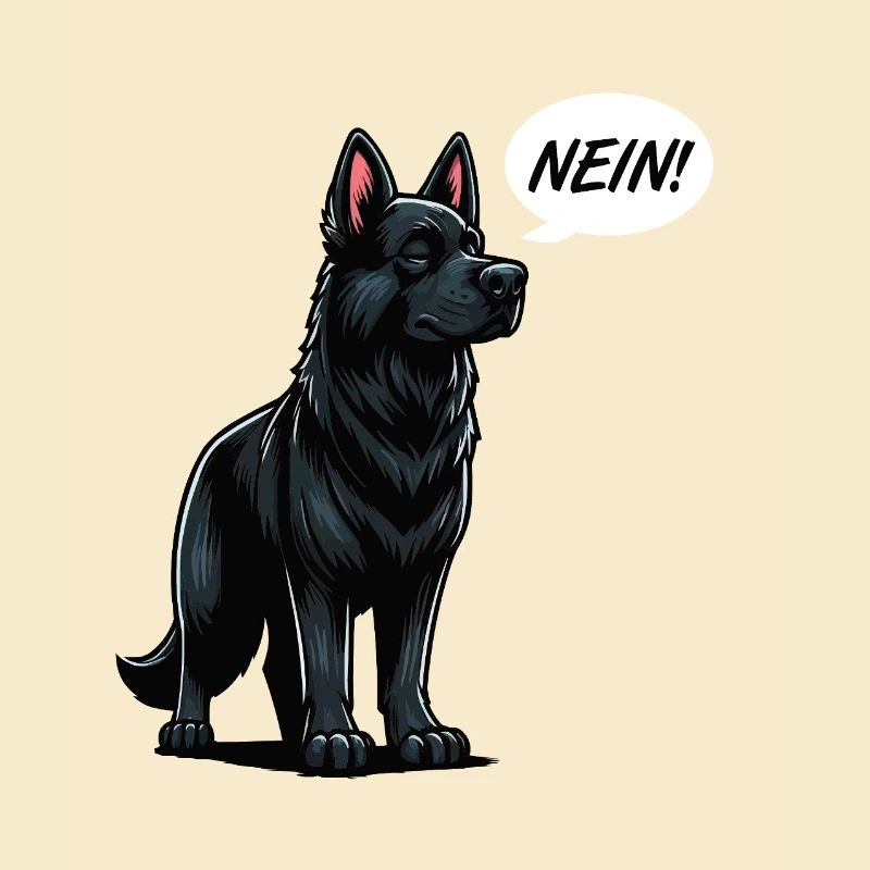Nein Schwarzer Schäferhund Schäferhundbesitzer 