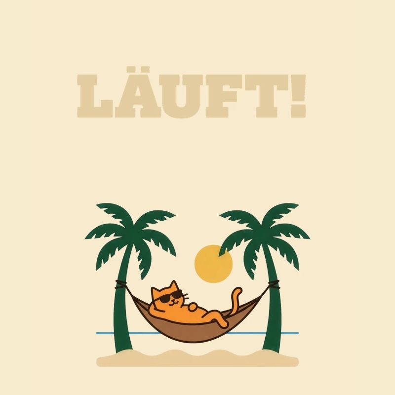 Läuft – Katze im Urlaubsmodus