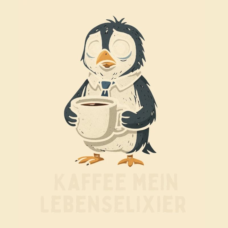 Kaffee Lebenselixier Pinguin
