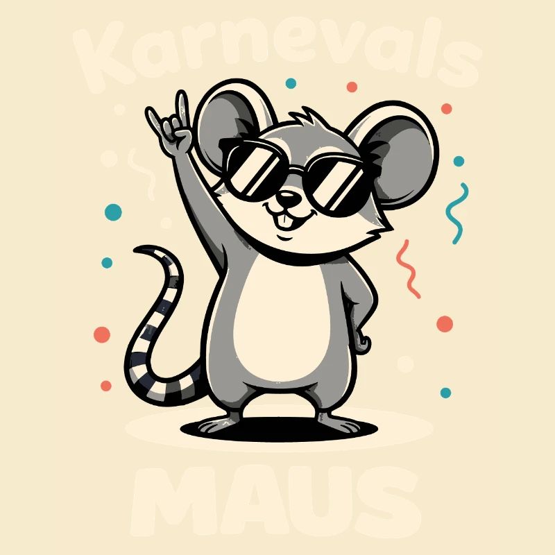 Karneval Rockmusik Karnevalsmaus Niedlich