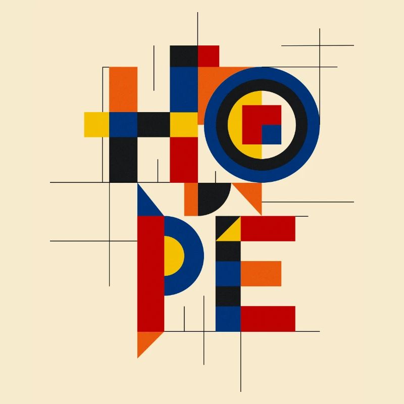 Hope Geometric Lettering