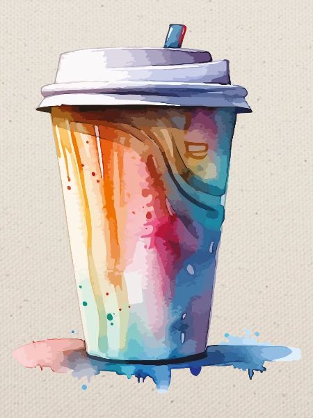 Cappuccino Kaffee Becher Kunst