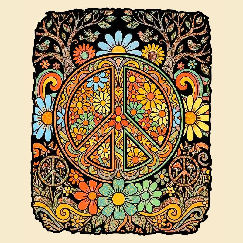 Peace Hippie Blumen