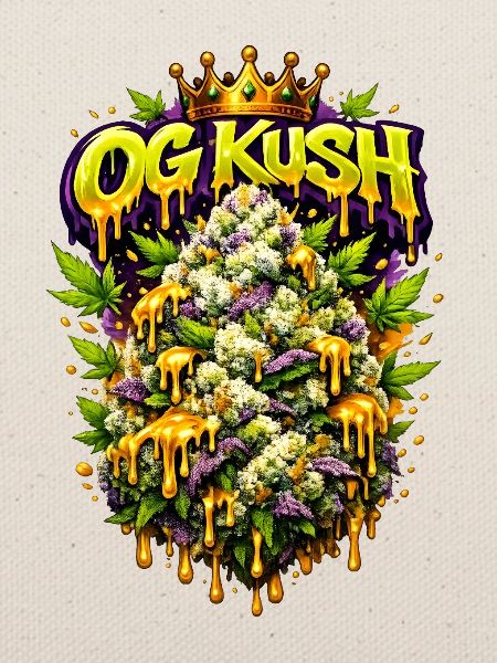 OG Kush Graffiti Bud Art Print