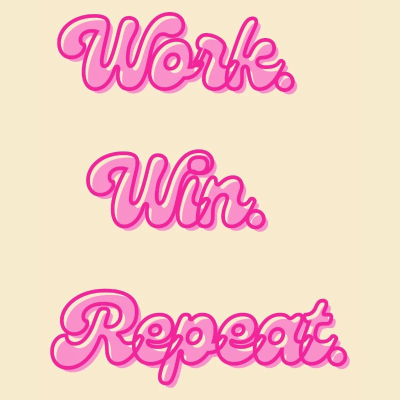 Work Win wiederholt Retro Neon