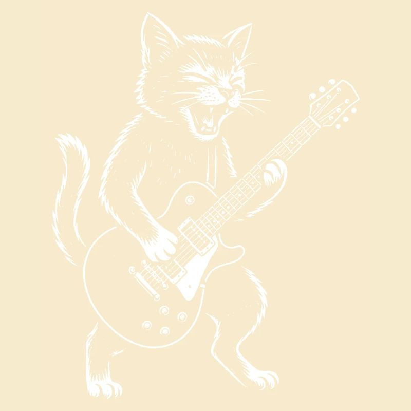 Cat Plays Guitar
