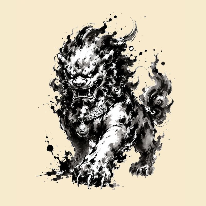Ink Foo Dog Wächter