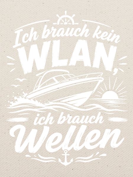 Wellen statt WLAN – Bootsmotiv