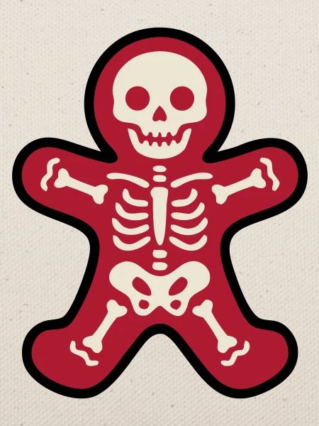 Goth Lebkuchen Skelett Logo