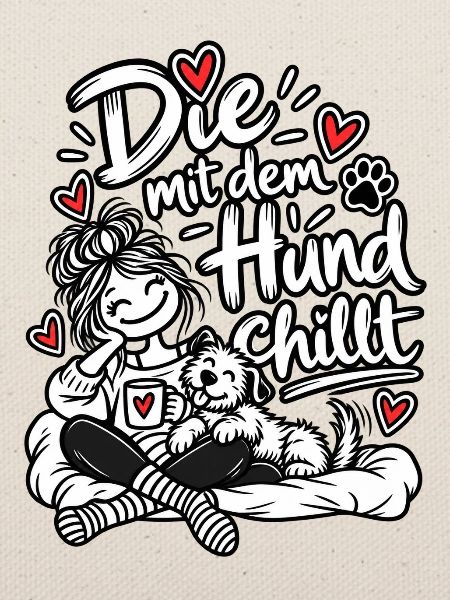 Die mit dem Hund chillt