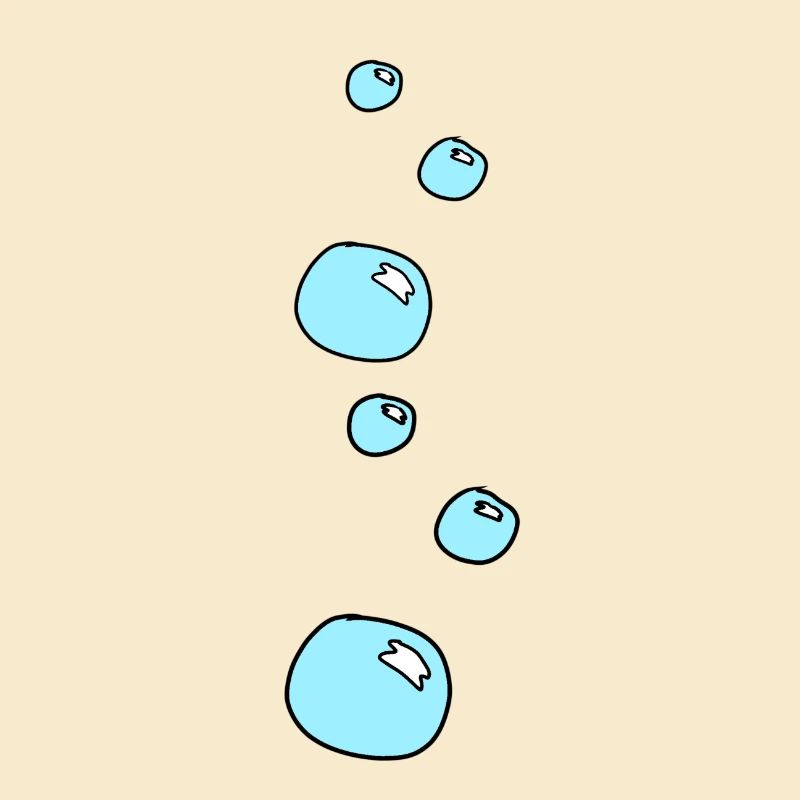 Bulles de savon cercles forme forme de l’eau bleu