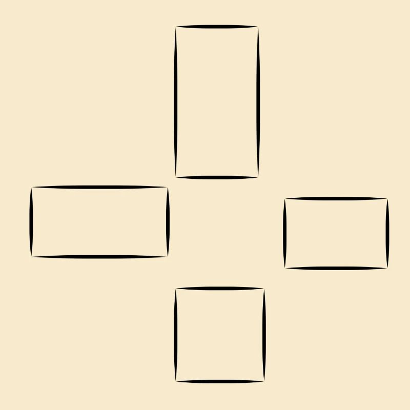 Square Pattern Four Shapes