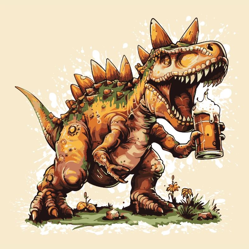 Dinosaurier stegosaurus Bier