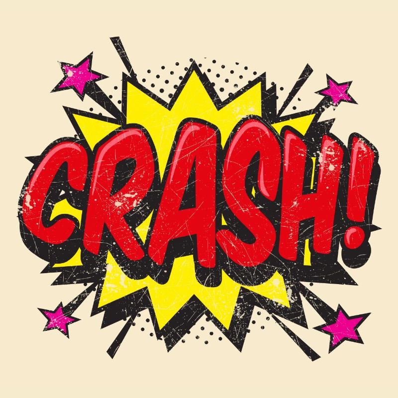 CRASH CRASH! COMIC COMICSTYLE 80s MOTIVE GESCHENK