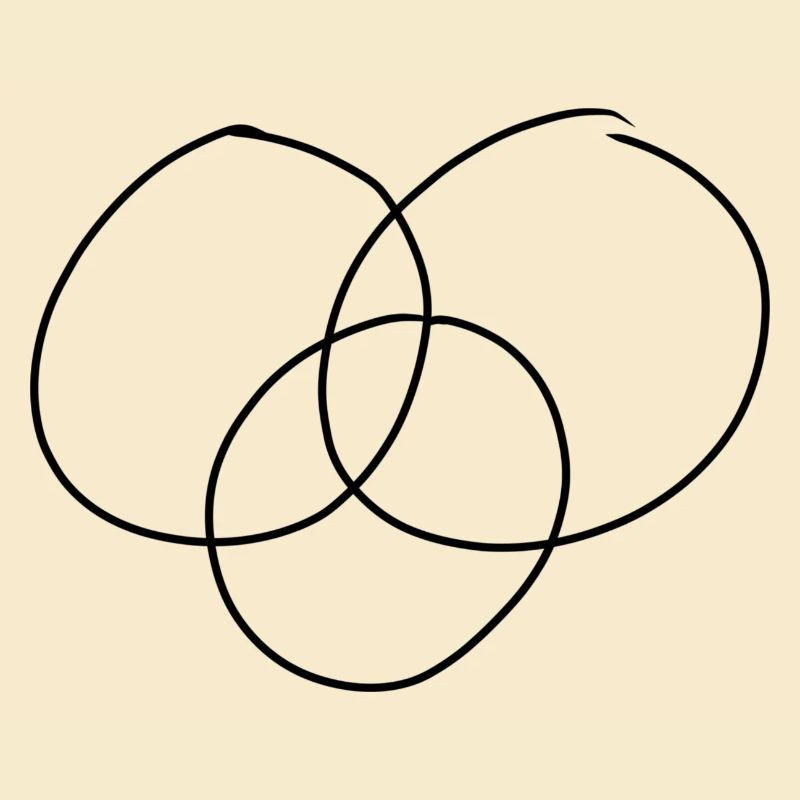 three circles form a circle