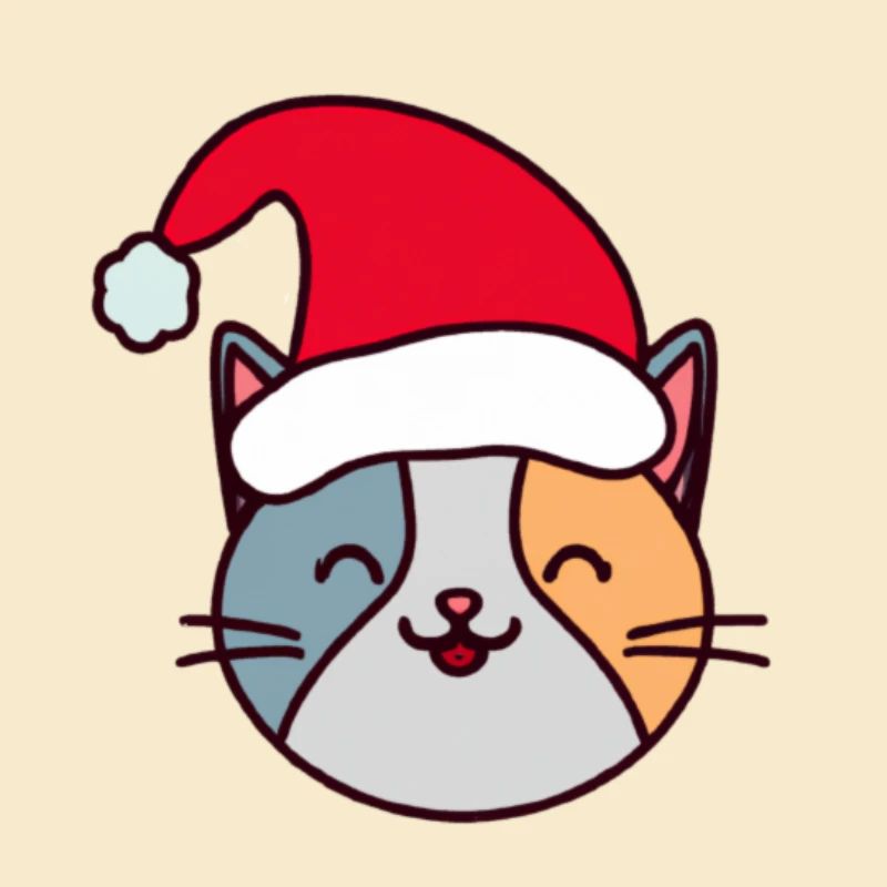 Idée cadeau chat de Noël mignon mignon