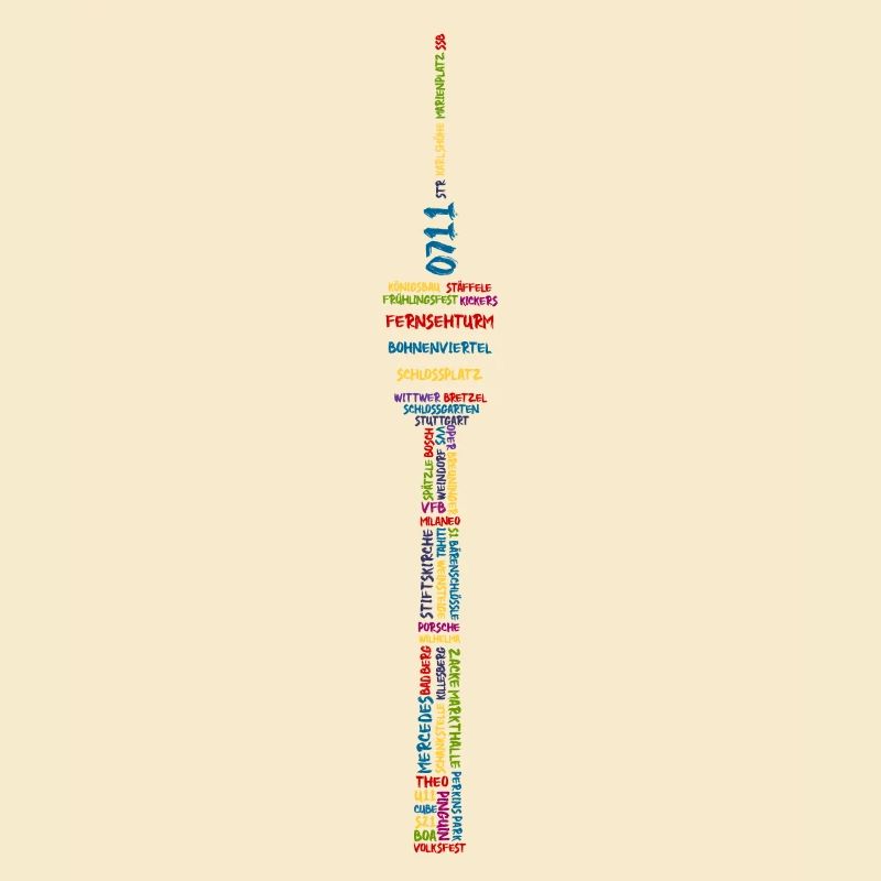 Stuttgart Fernsehturm (bunt)