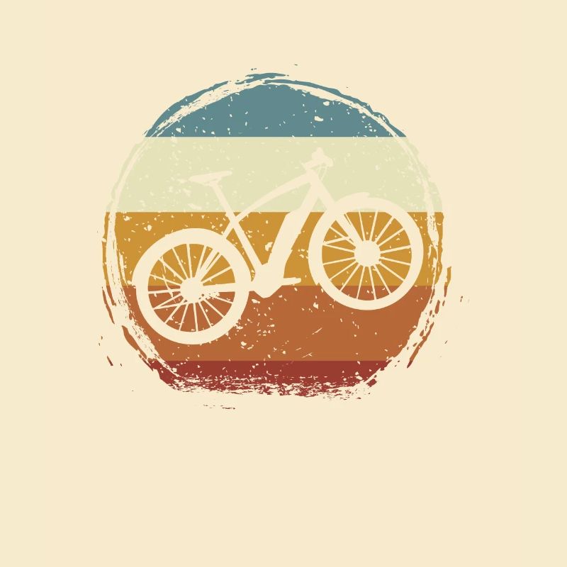E-Bike, E-VTT, Retro coucher de soleil E-Biker