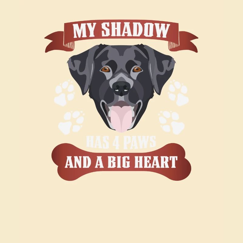 My shadow has 4 paws, Black Labrador,