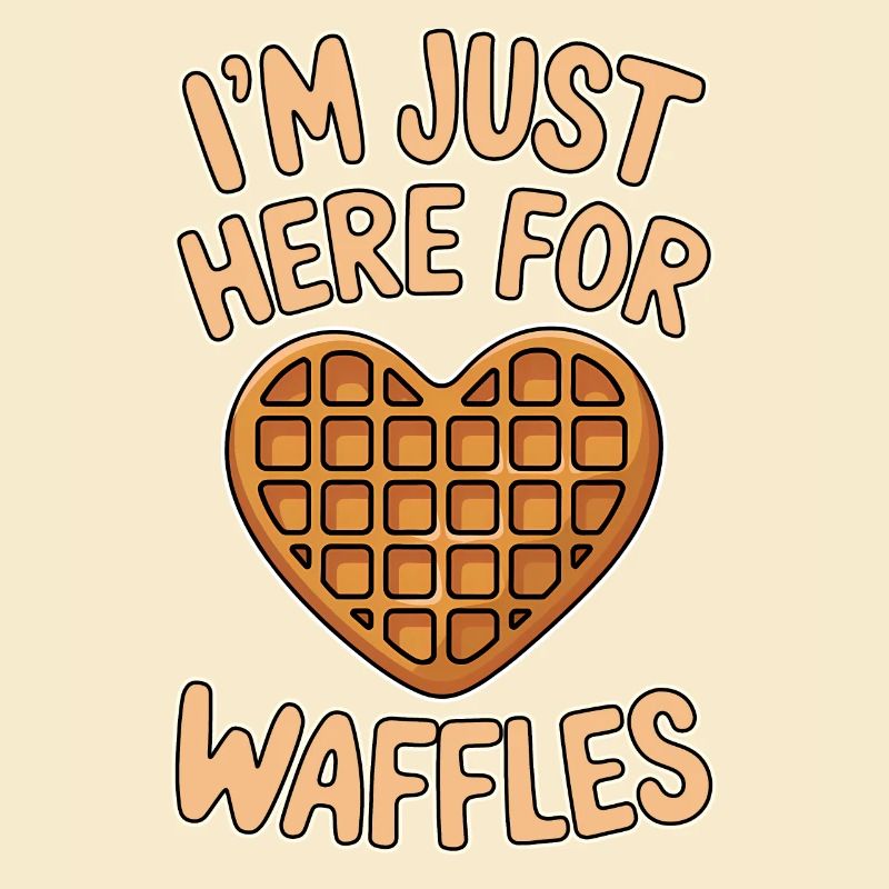 Waffles Saying Dessert Funny Waffles Gift