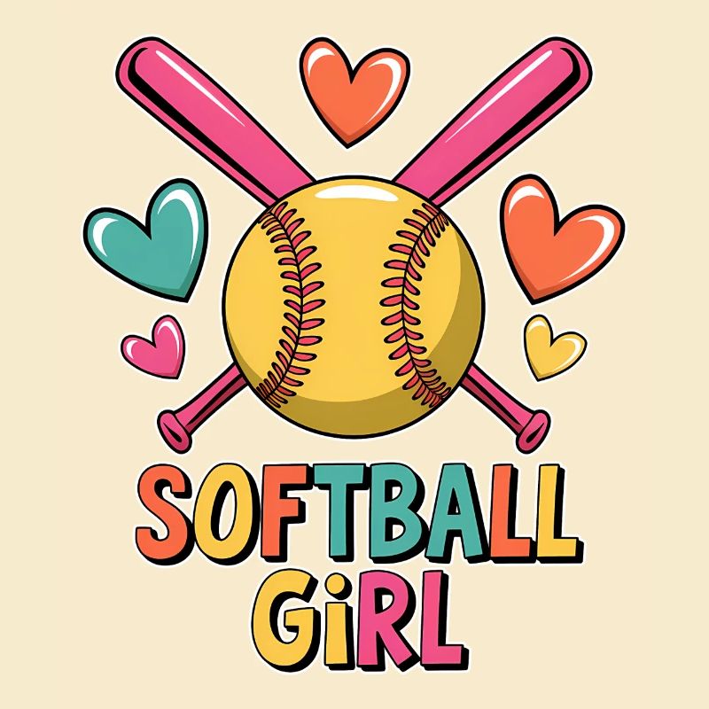 Softball Girl Mädchen Lustiges Softball Geschenk
