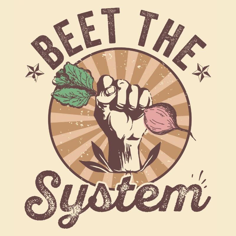 Beet the System funny vegetable design