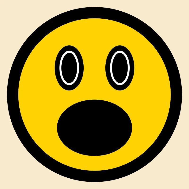 Émoticône perplexe, icône d'image, visage de bâton