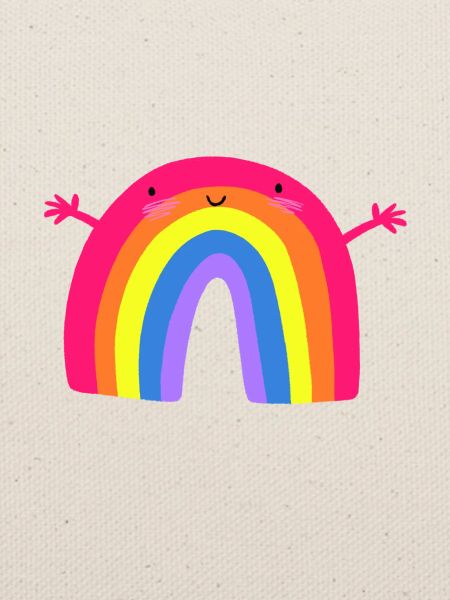 Nette Regenbogenumarmung