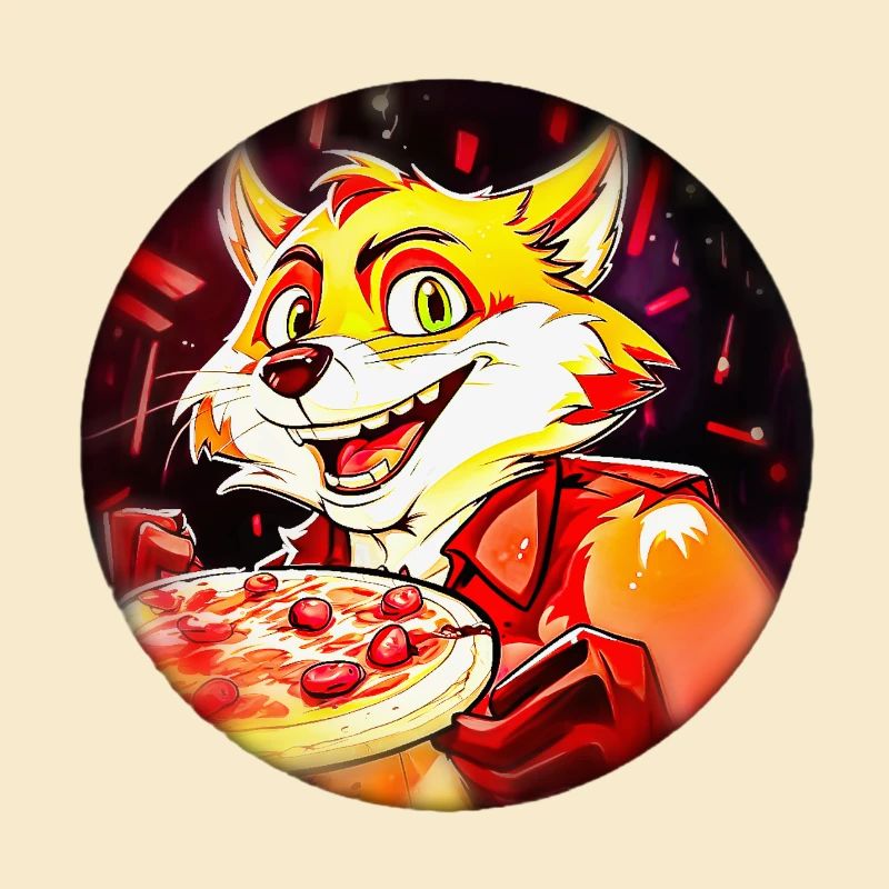 Fuchs mit Pizza
