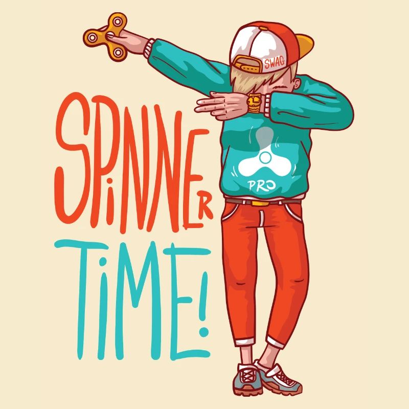 Spinner boy with cap makes the dub move