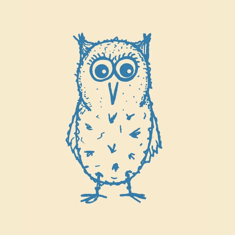 Eule Max blau