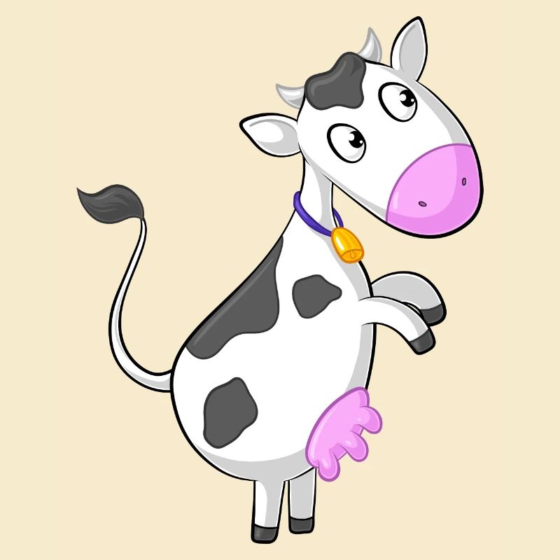 bande dessinée de vache curieuse