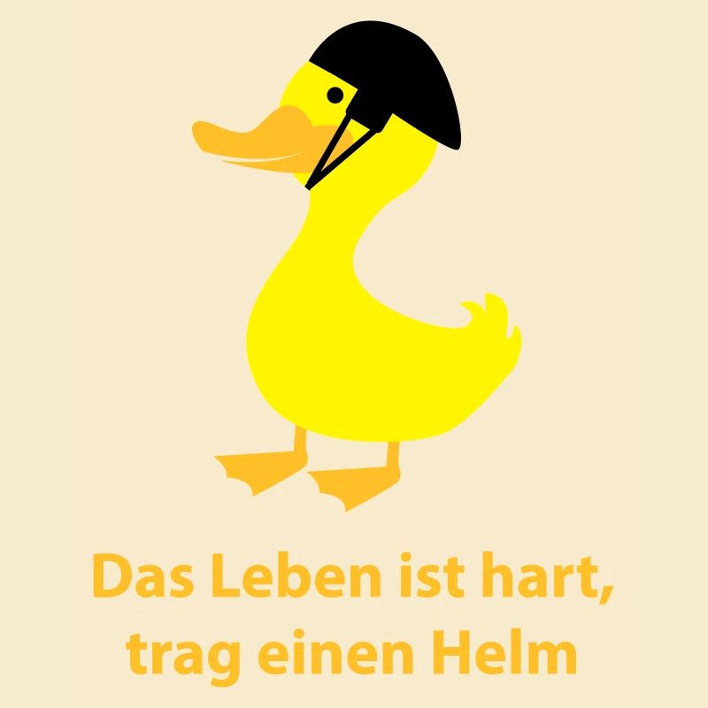 Ente mit Helm